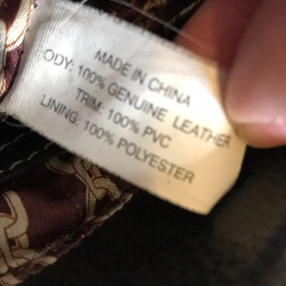 Tignanello black leather square two handle satchel purse - Picture 10 of 15